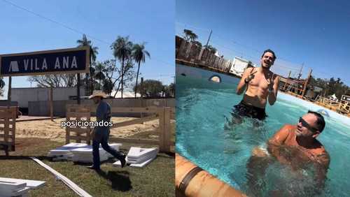Ana Castela e Jon Vlogs montam camping de mais de R$ 700 mil em Barretos
