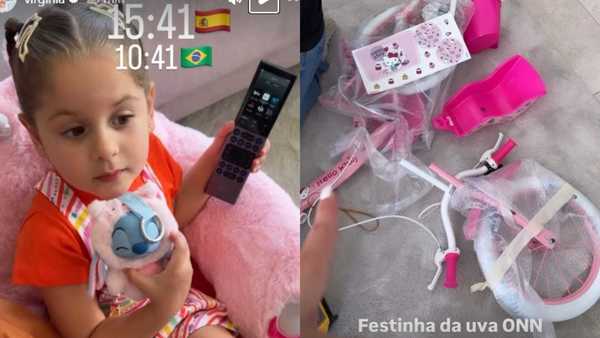 Virginia Fonseca compra brinquedos para os filhos na Espanha: 'Festinha'