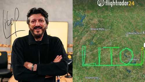 Piloto brasileiro escreve 'Lito' no céu em homenagem a influenciador