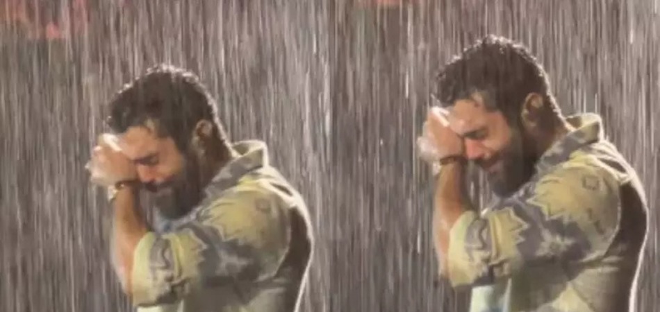 Henrique, dupla com Juliano, chora sob chuva e desabafa em show