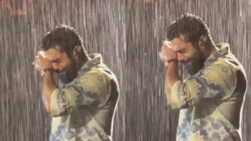 Henrique, dupla com Juliano, chora sob chuva e desabafa em show