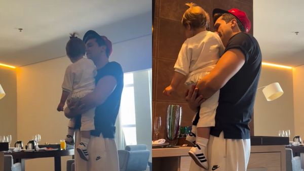 Jade Magalhães mostra Luan Santana cantando para a filha, Serena