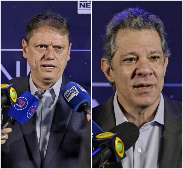 Tarcísio e Haddad debatem sobre facções, privatização e transporte em SP