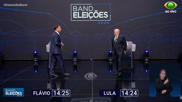 Debate na Band: Flávio Bolsonaro questiona Lula sobre saídas temporárias de presos