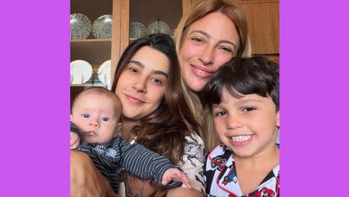 Lauana Prado compartilha 1ª foto em família: 'Enfim todo mundo junto'