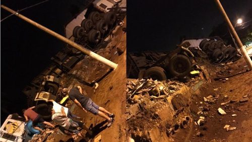 Caminhão desgovernado invade residência na região de Ribeirão Preto