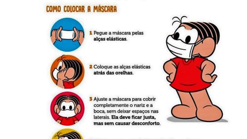 Turma da Mônica lança cartilha sobre o uso de máscaras