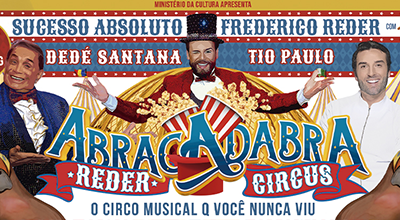 Par de Convites Reder Circus - Dedé Santana e Tio Paulo em Abracadabra