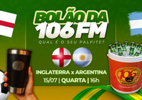 Bolão da 106 FM: Inglaterra x Argentina