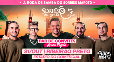 Par de Convites para o Sorriso Eu Gosto no Pagode [31.10]